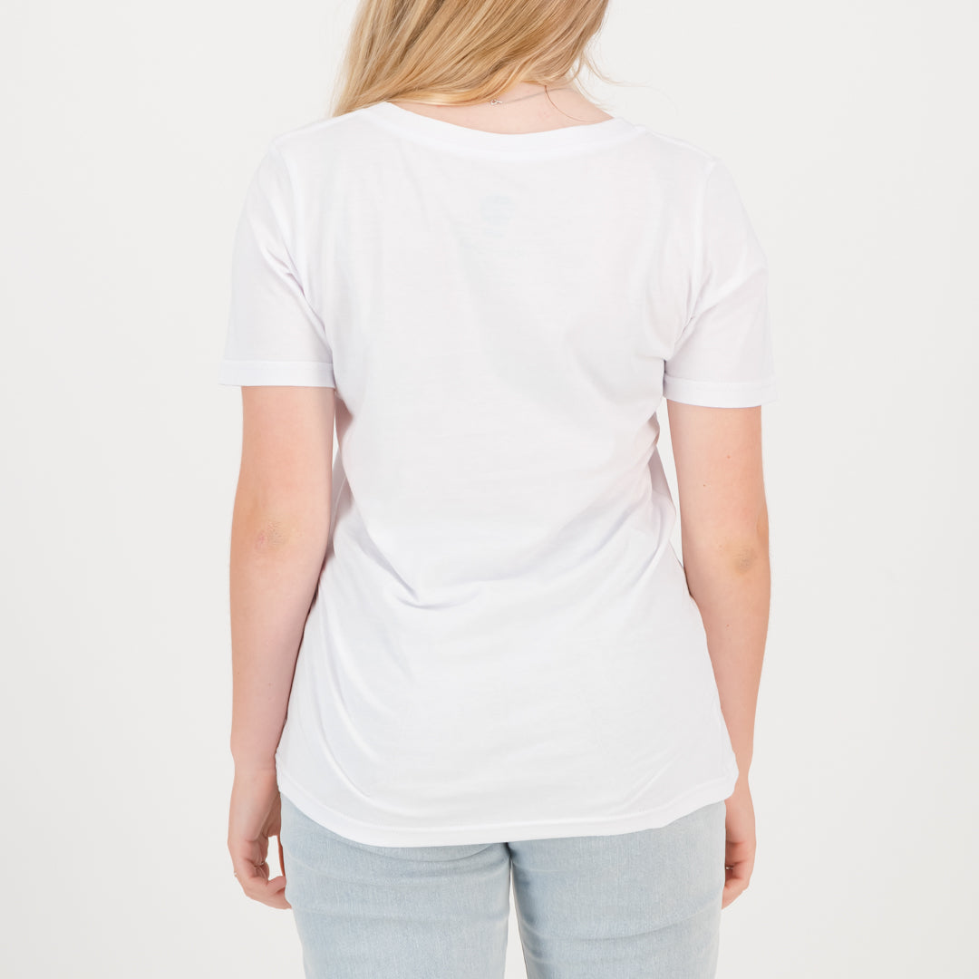 RYD T-Shirt - Ladies - Flower Circle - White