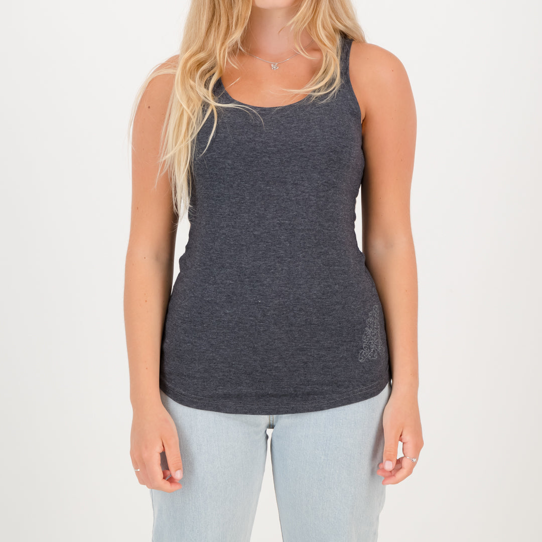 RYD T-Shirt - Ladies - Fin Vest - Charcoal Melange