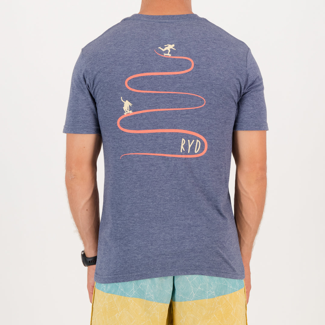 RYD T-Shirt - Mens - Hill Cruise - Navy Melange