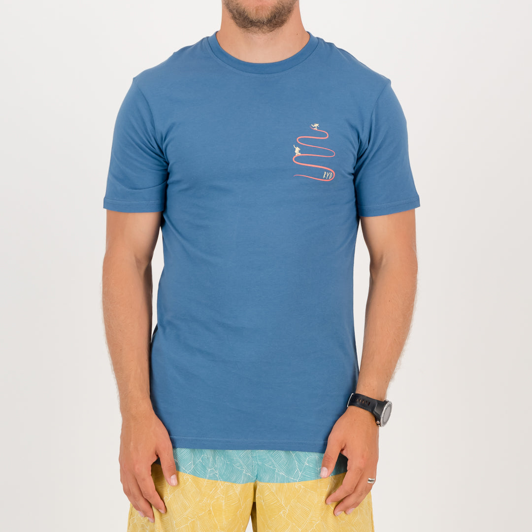 RYD T-Shirt - Mens - Hill Cruise - Ocean Blue