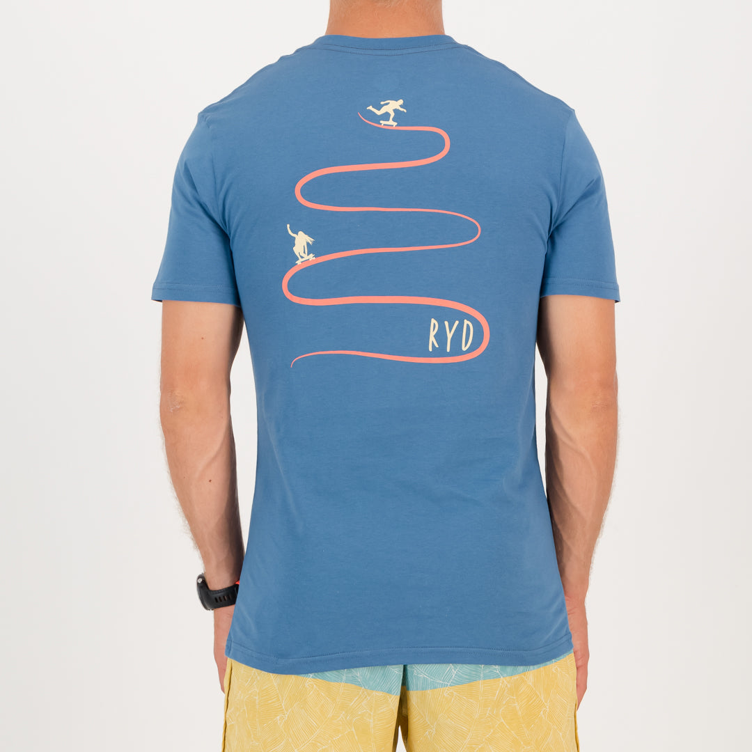 RYD T-Shirt - Mens - Hill Cruise - Ocean Blue