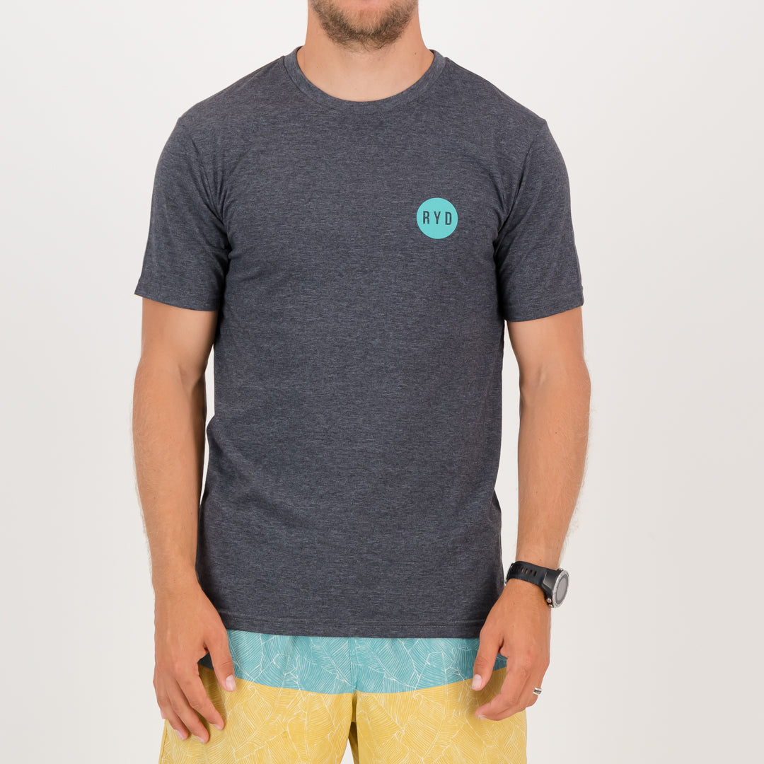 RYD T-Shirt - Mens - Logo - Charcoal Melange