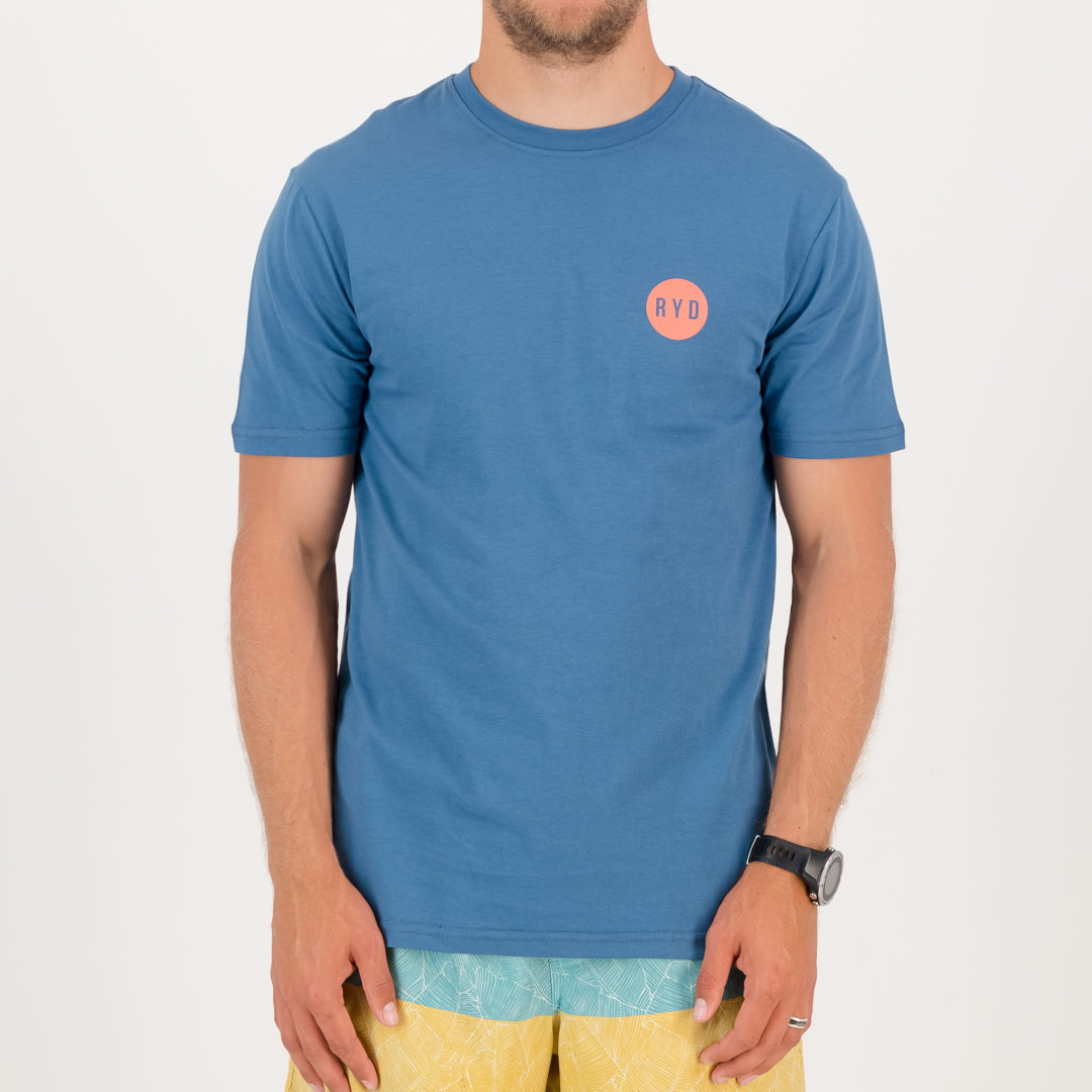 RYD T-Shirt - Mens - Logo - Ocean Blue