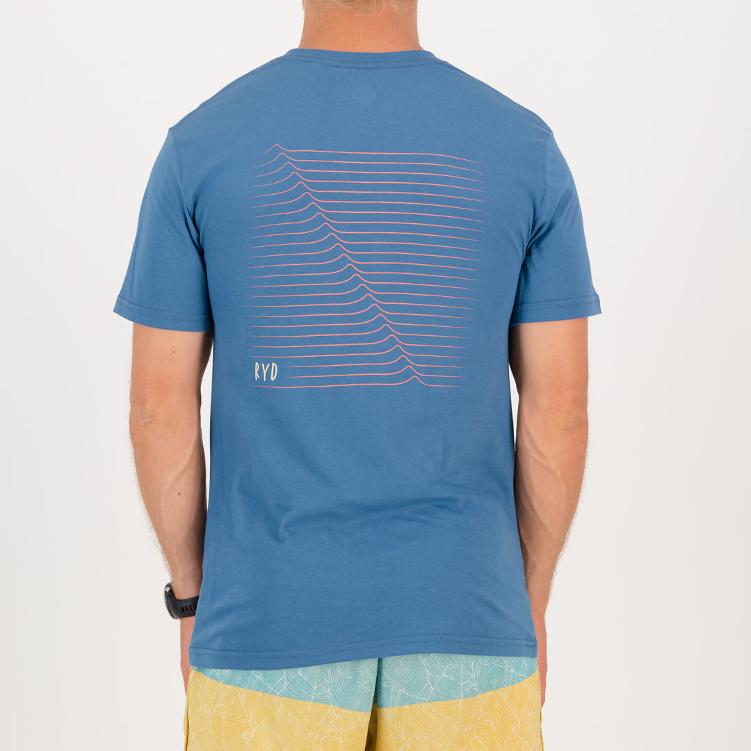 RYD T-Shirt - Mens - Lineup - Ocean Blue