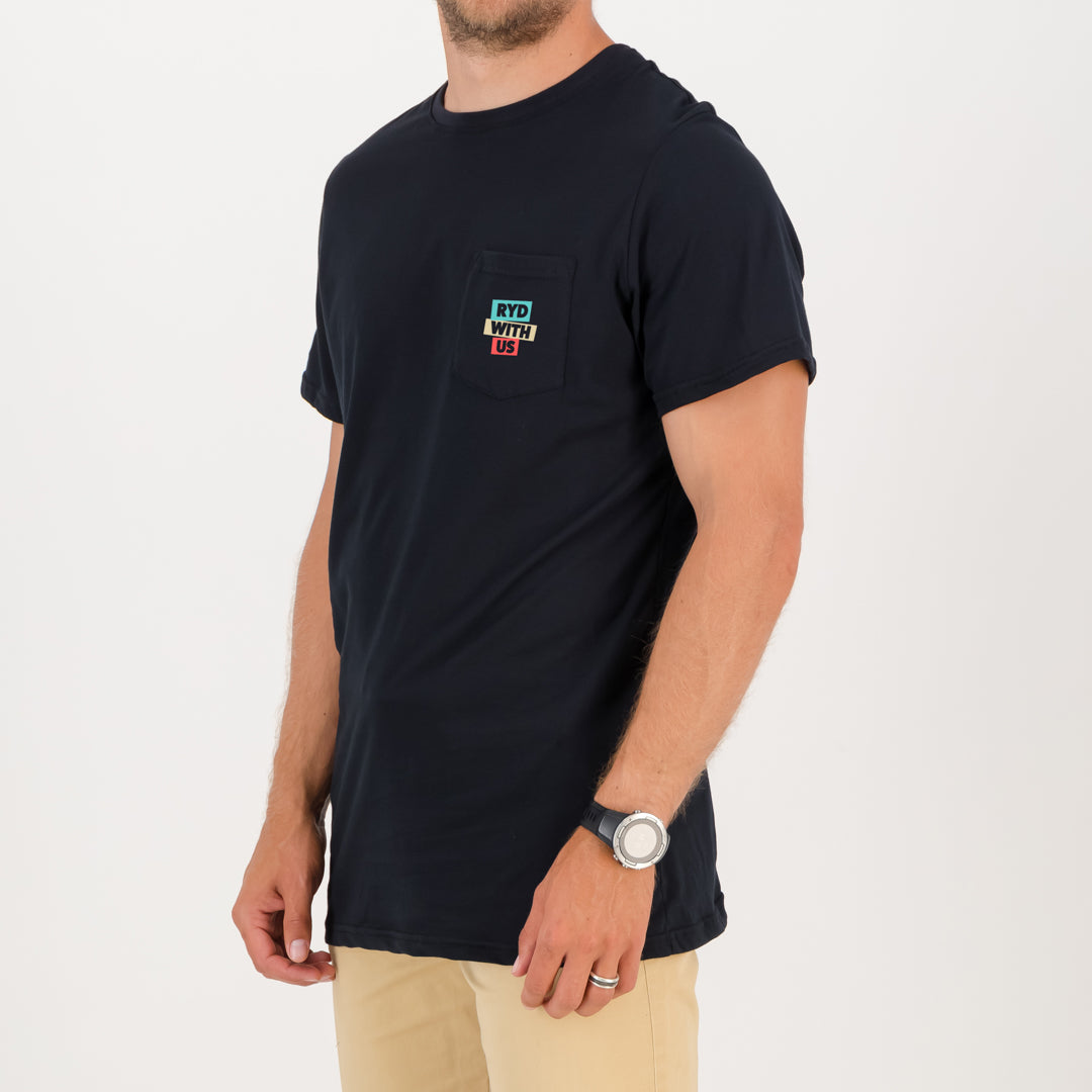 RYD T-Shirt - Mens - Pocket RWU - Black