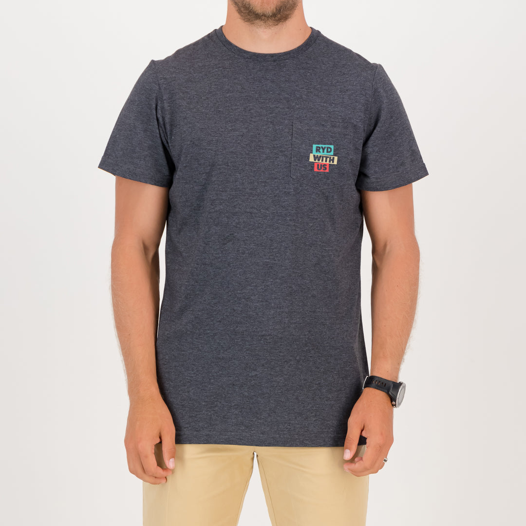 RYD T-Shirt - Mens - Pocket RWU - Charcoal Melange