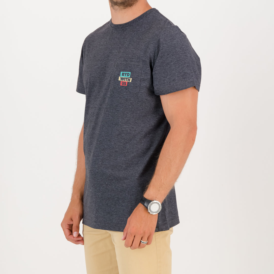 RYD T-Shirt - Mens - Pocket RWU - Charcoal Melange