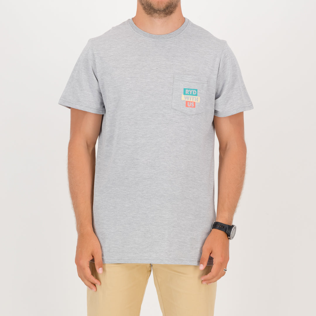 RYD T-Shirt - Mens - Pocket RWU - Grey Melange