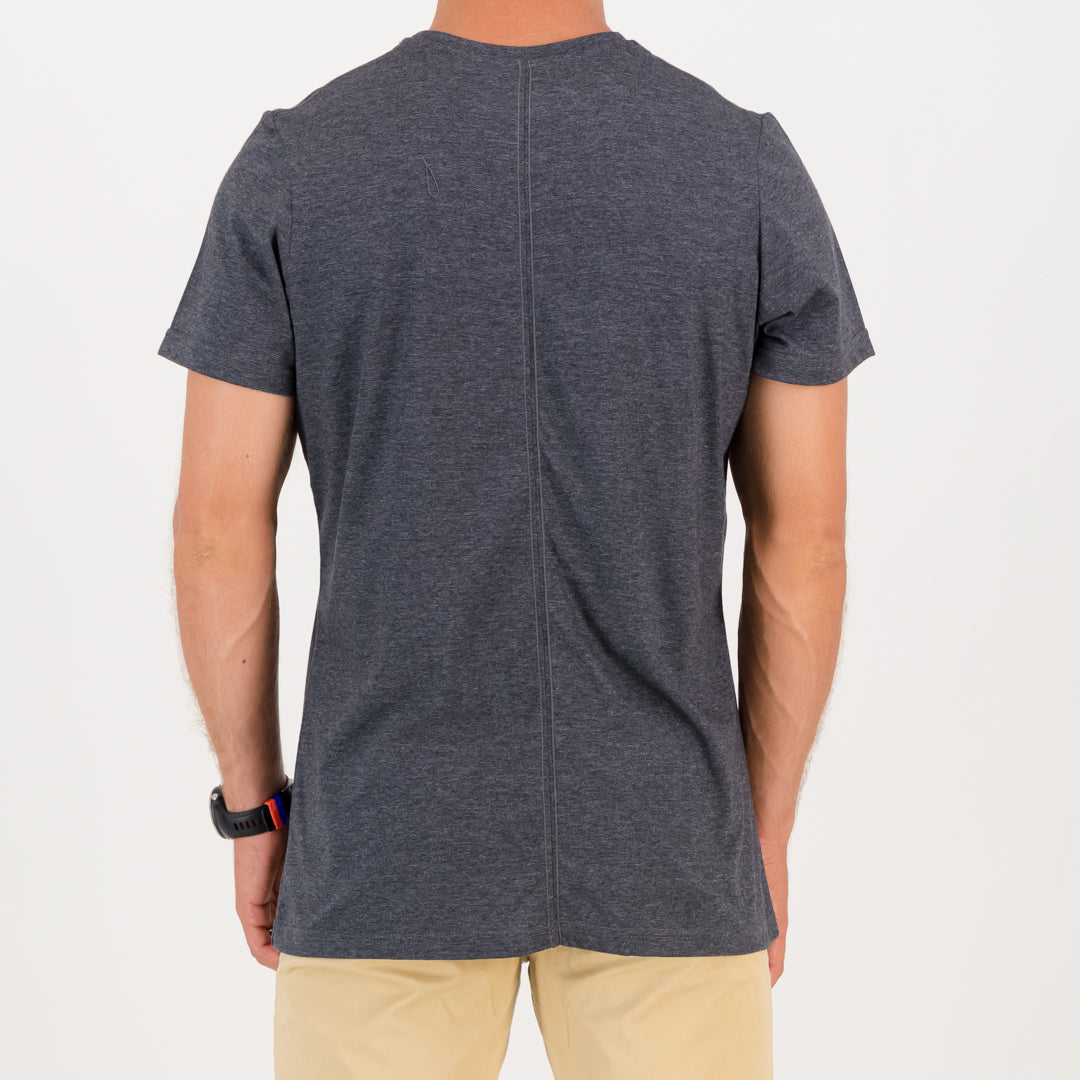 RYD T-Shirt - Mens - Pocket Logo - Charcoal Melange