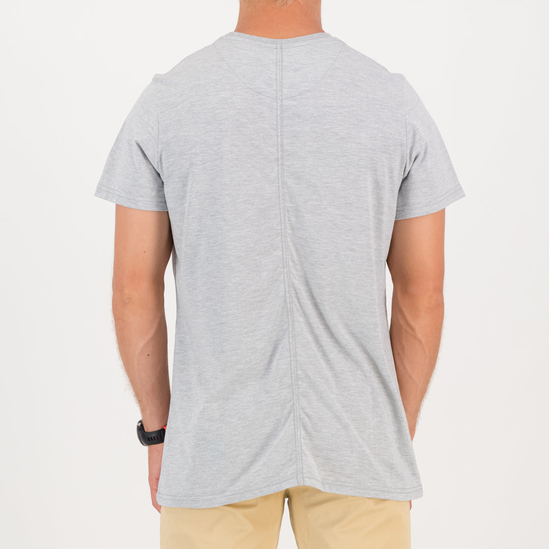 RYD T-Shirt - Mens - Pocket Logo - Grey Melange