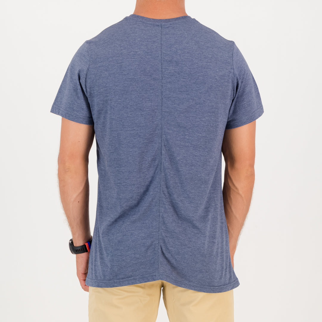 RYD T-Shirt - Mens - Pocket Logo - Navy Melange
