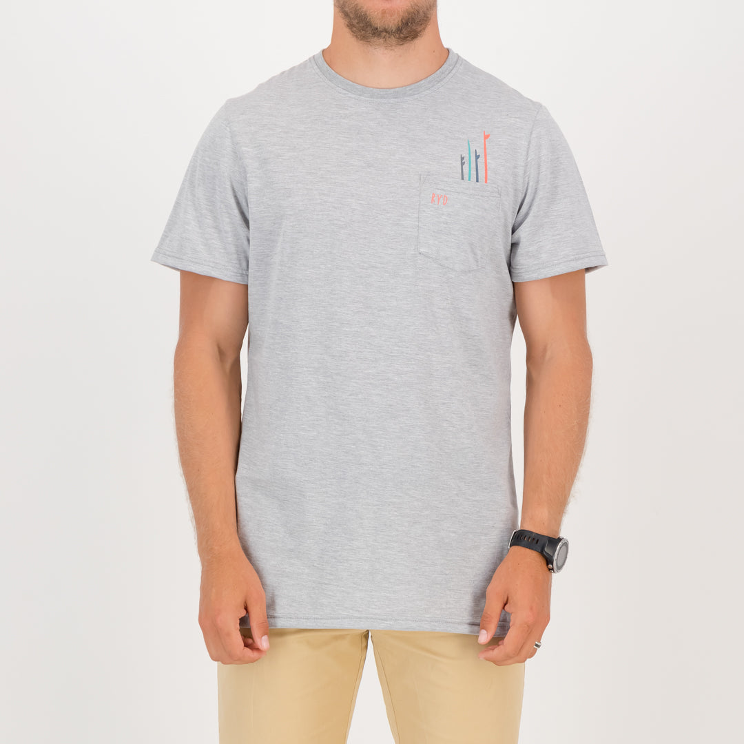 RYD T-Shirt - Mens - Pocket Quiver - Grey Melange