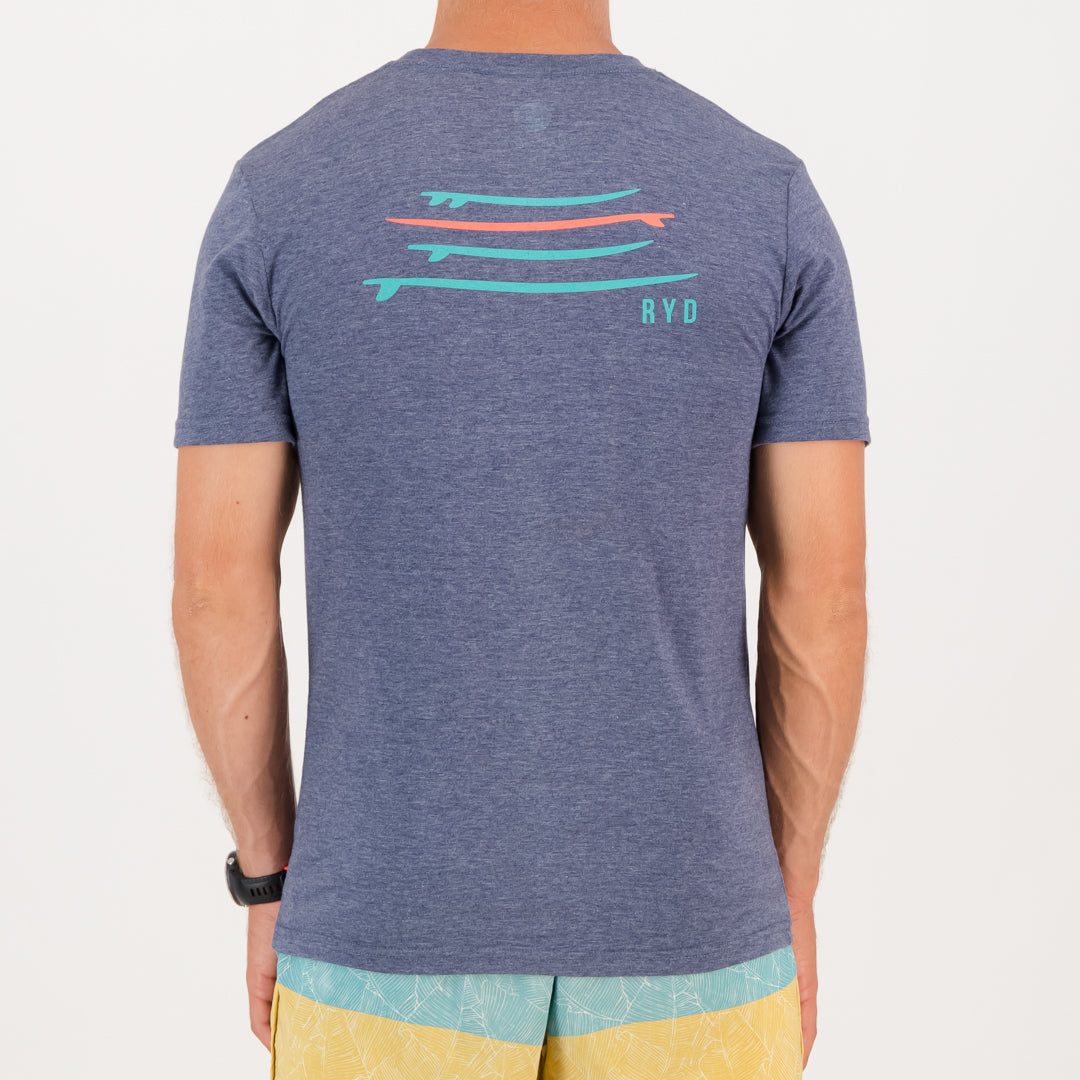 RYD T-Shirt - Mens - Quiver - Navy Melange
