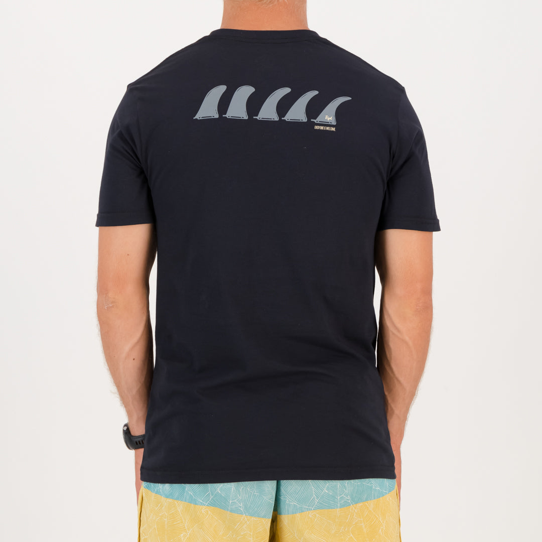 RYD T-Shirt - Mens - Single Fin - Black