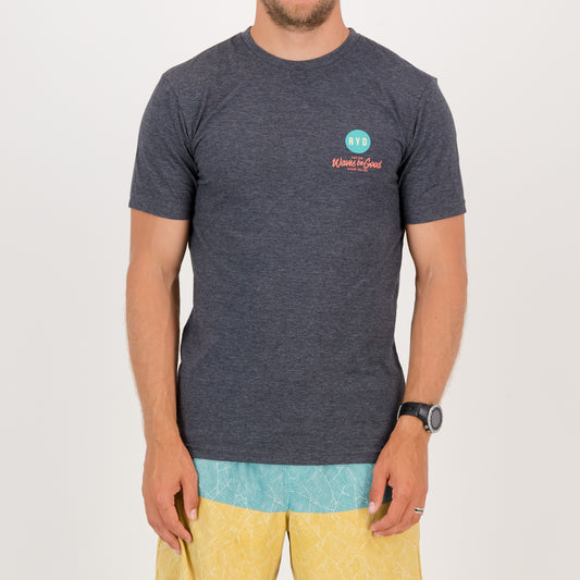 RYD T-Shirt - Mens - Smile Infectious - Charcoal Melange