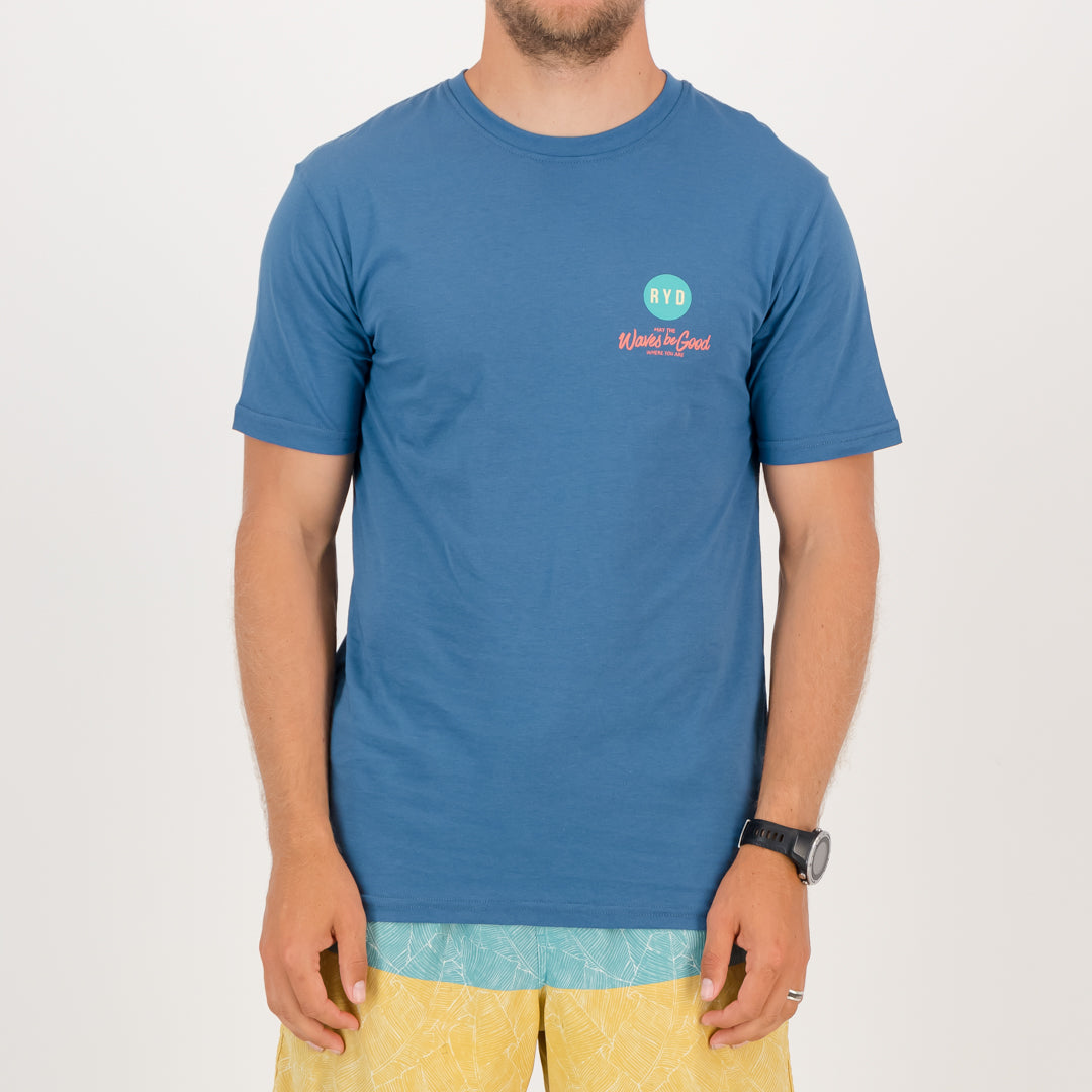RYD T-Shirt - Mens - Smile Infectious - Ocean Blue
