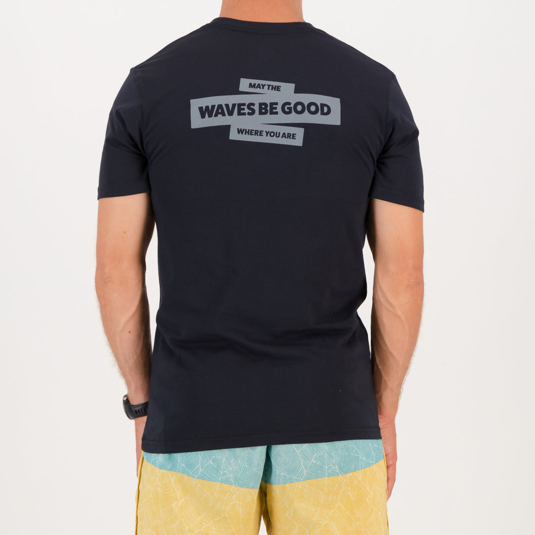 RYD T-Shirt - Mens - Waves Be Good - Black