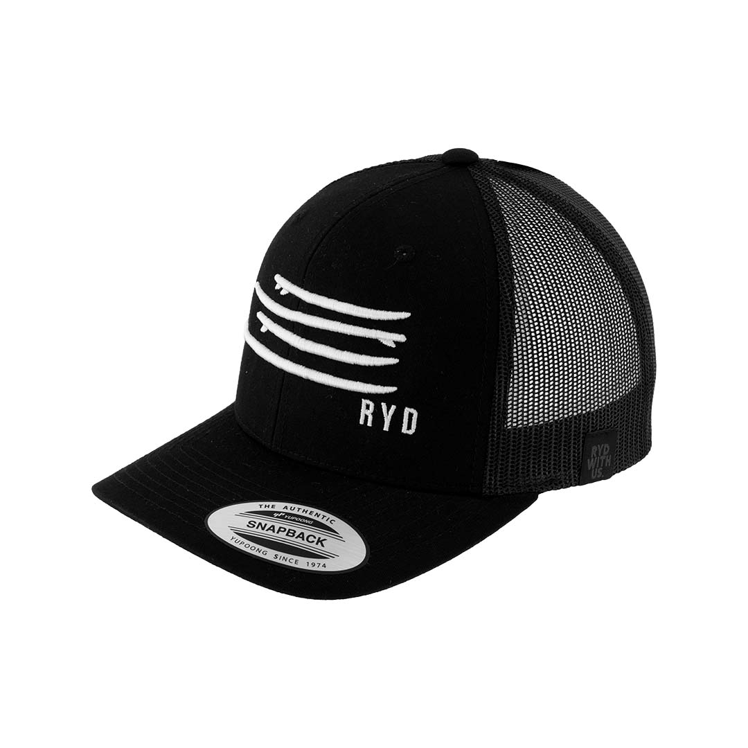 RYD Quiver Retro Trucker Cap Black RYD Brand South Africa