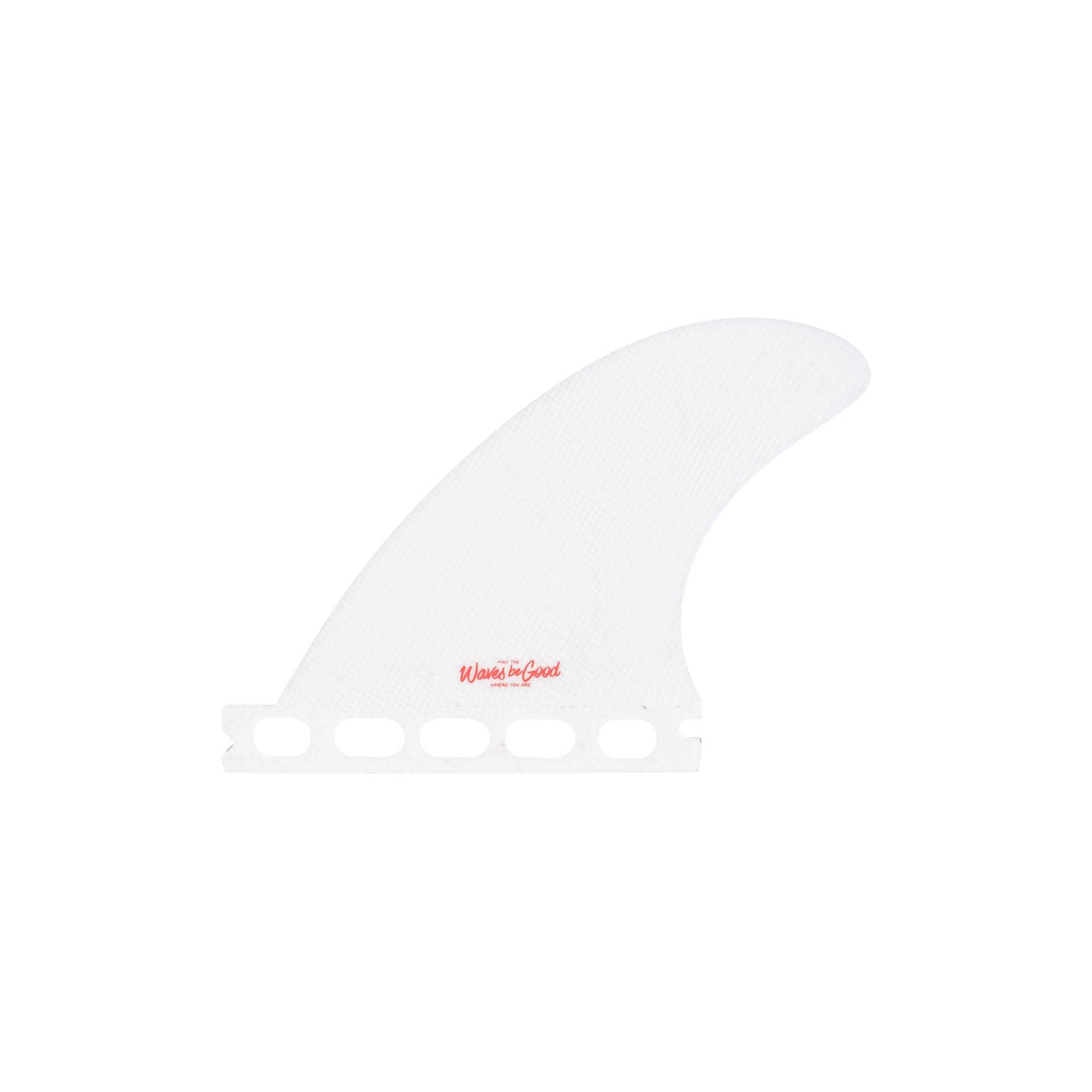 Trio Longboard Side fins-Glass White