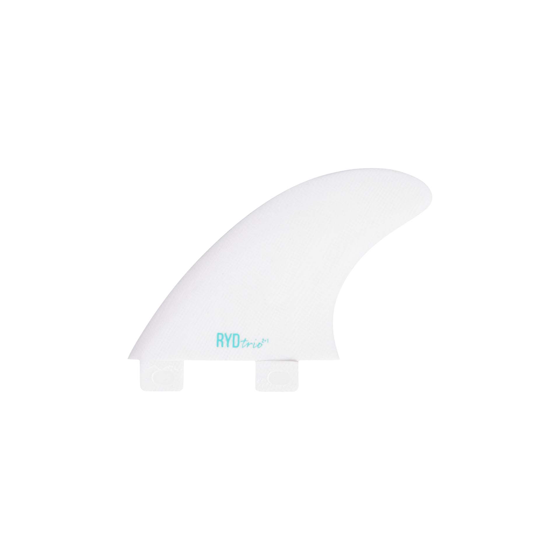 Trio Longboard Side fins-Glass White
