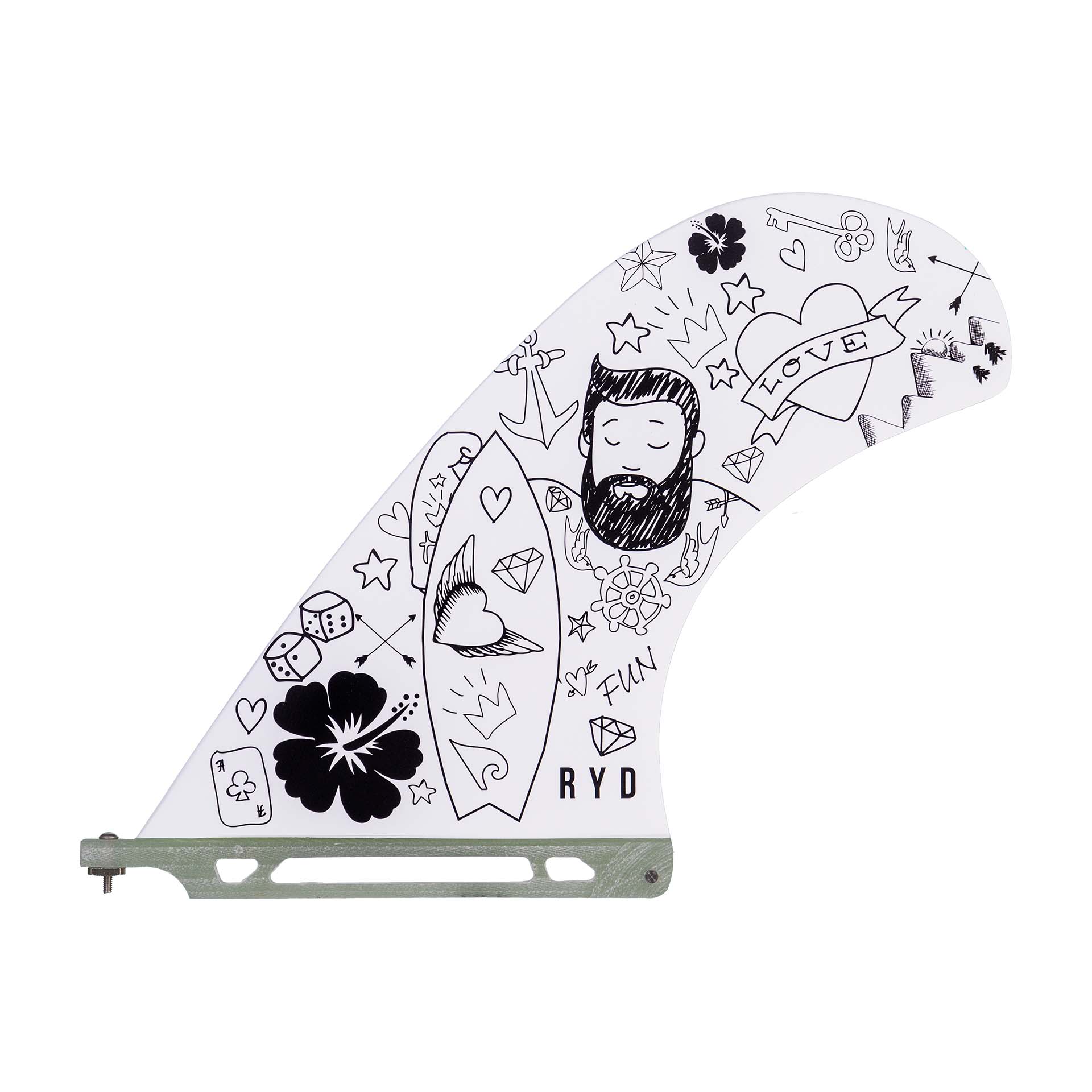 Hank Dude 9.5"-Glass Longboard Fin