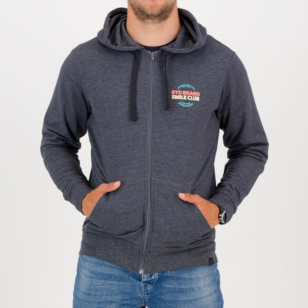 RYD Hoodie Smile Club - Charcoal Melange - RYD Brand South Africa