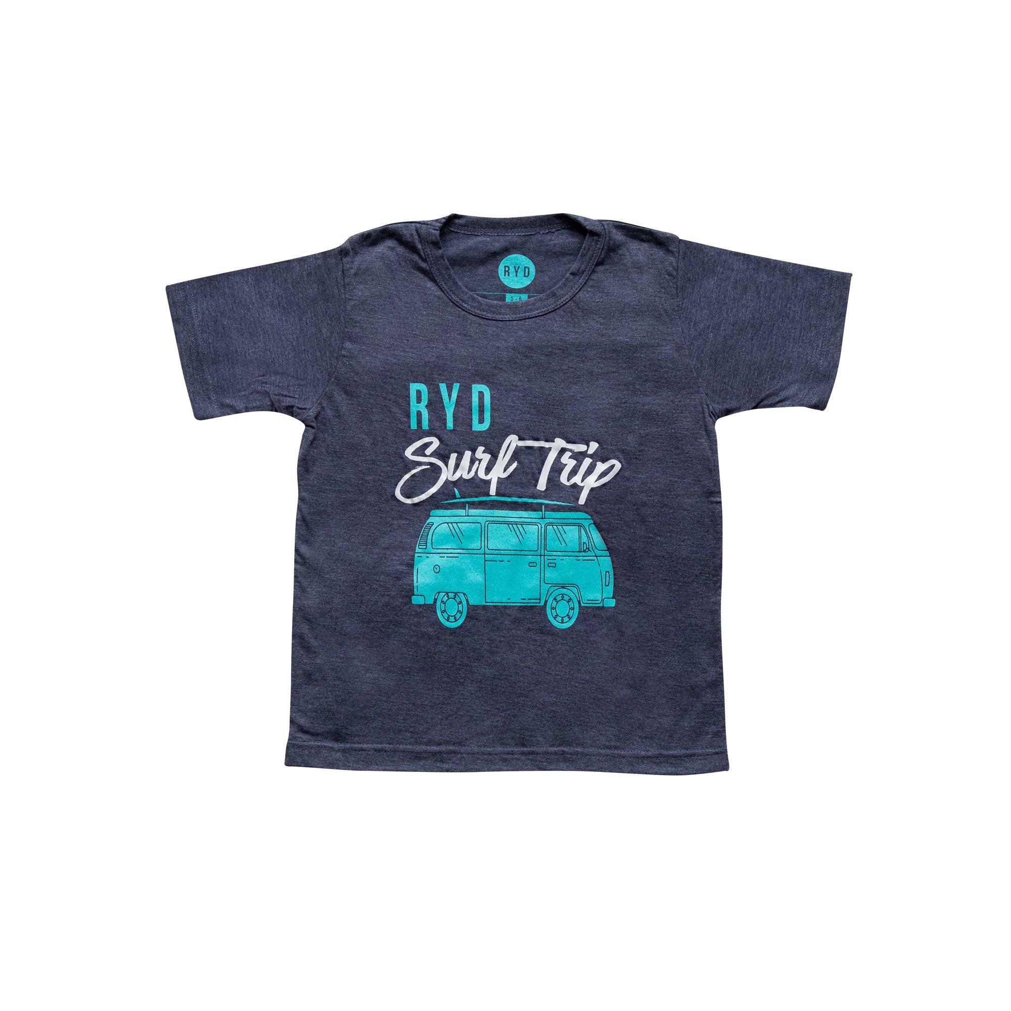 Surf Trip T-Shirt -  Navy Malange- Kids