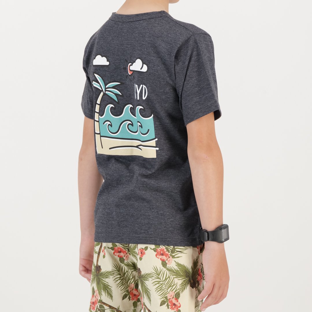 RYD T-Shirt - Kids - Beach - Charcoal Melange