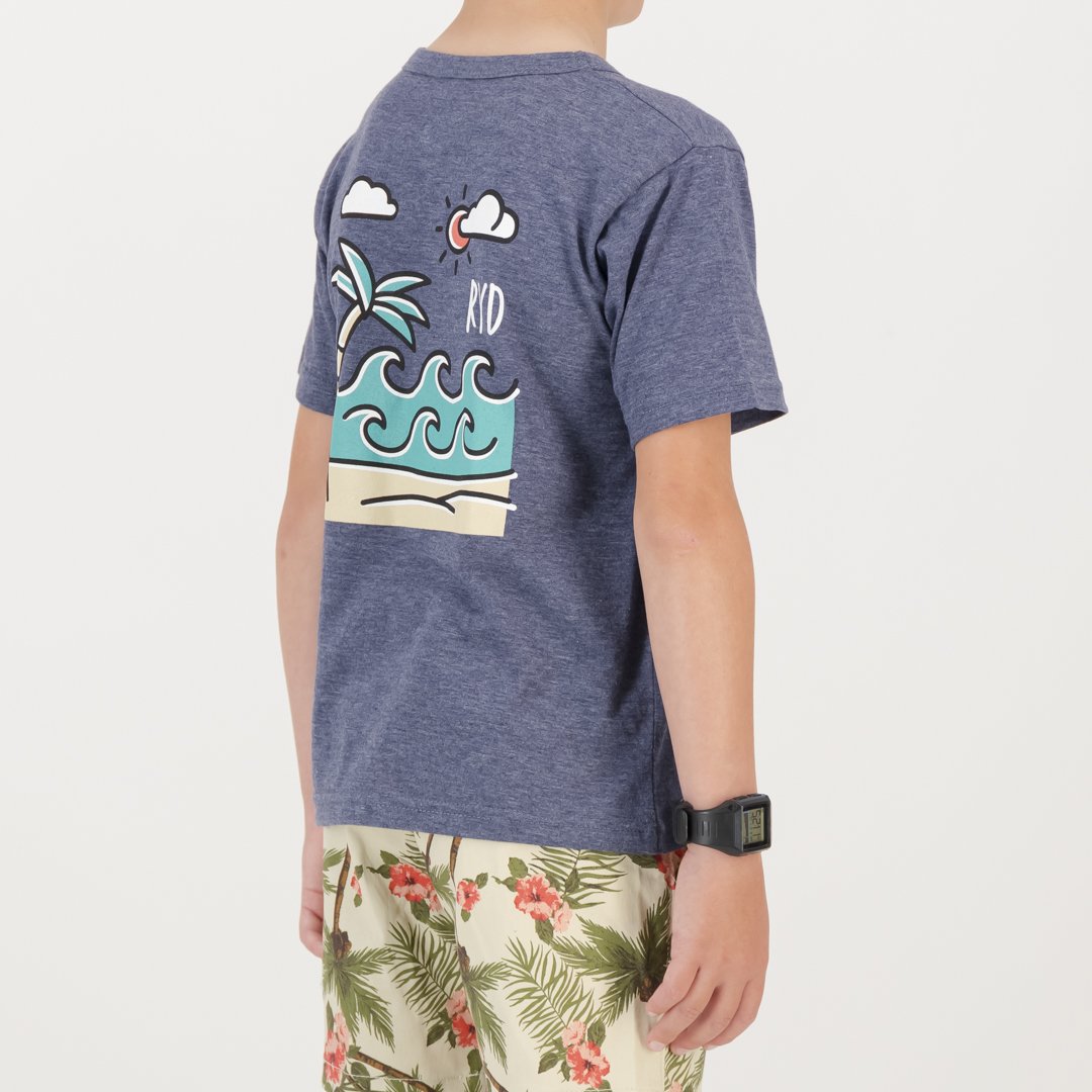 RYD T-Shirt - Kids - Beach - Navy Melange
