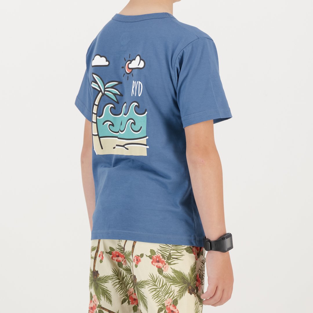 RYD T-Shirt - Kids - Beach - Ocean Blue