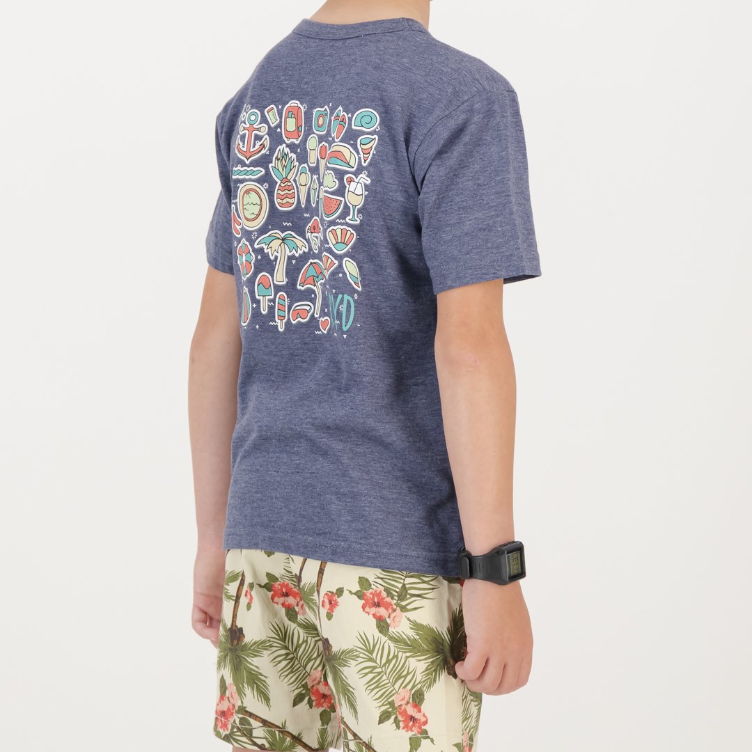 RYD T-Shirt - Kids - Beach Party - Navy Melange