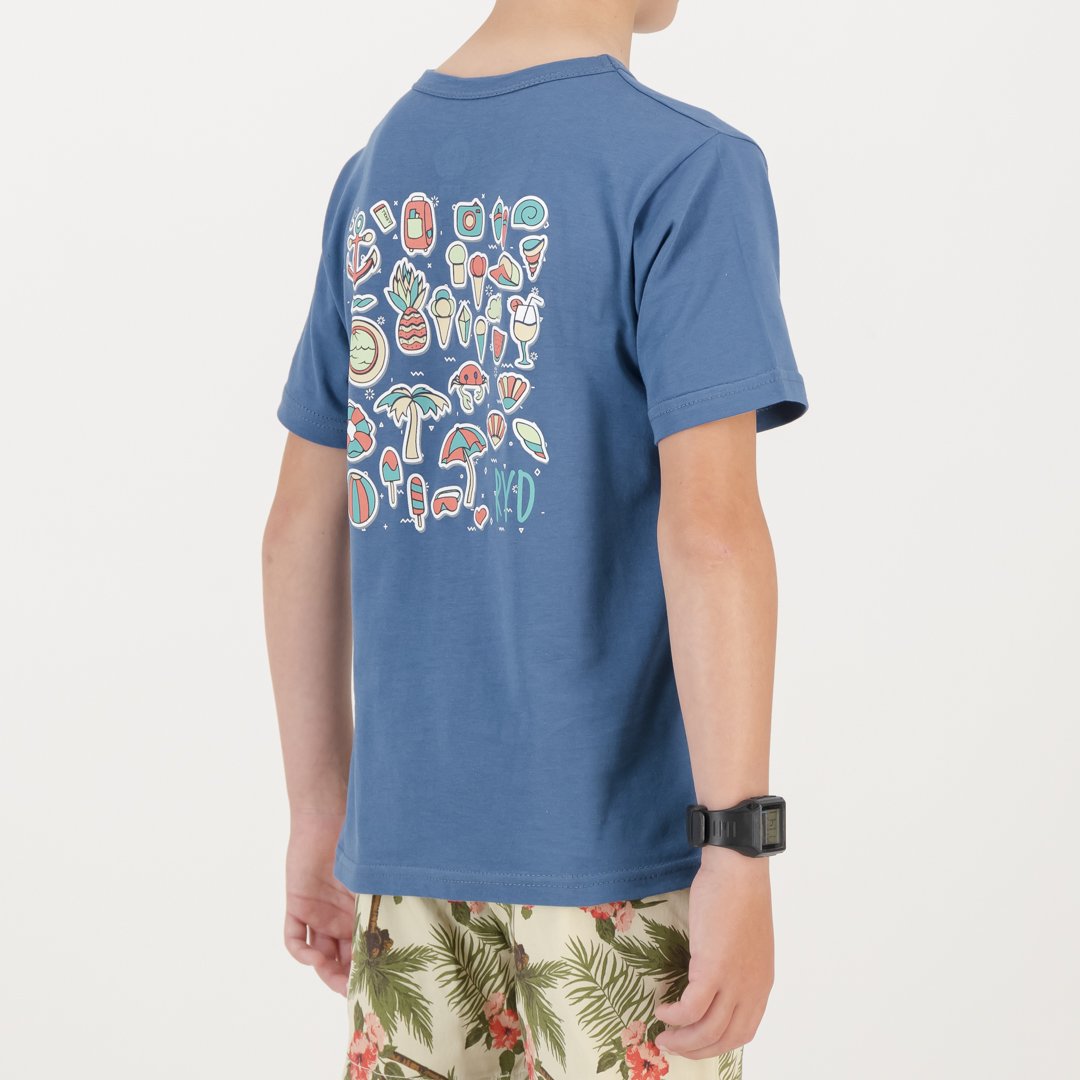 RYD T-Shirt - Kids - Beach Party - Ocean Blue