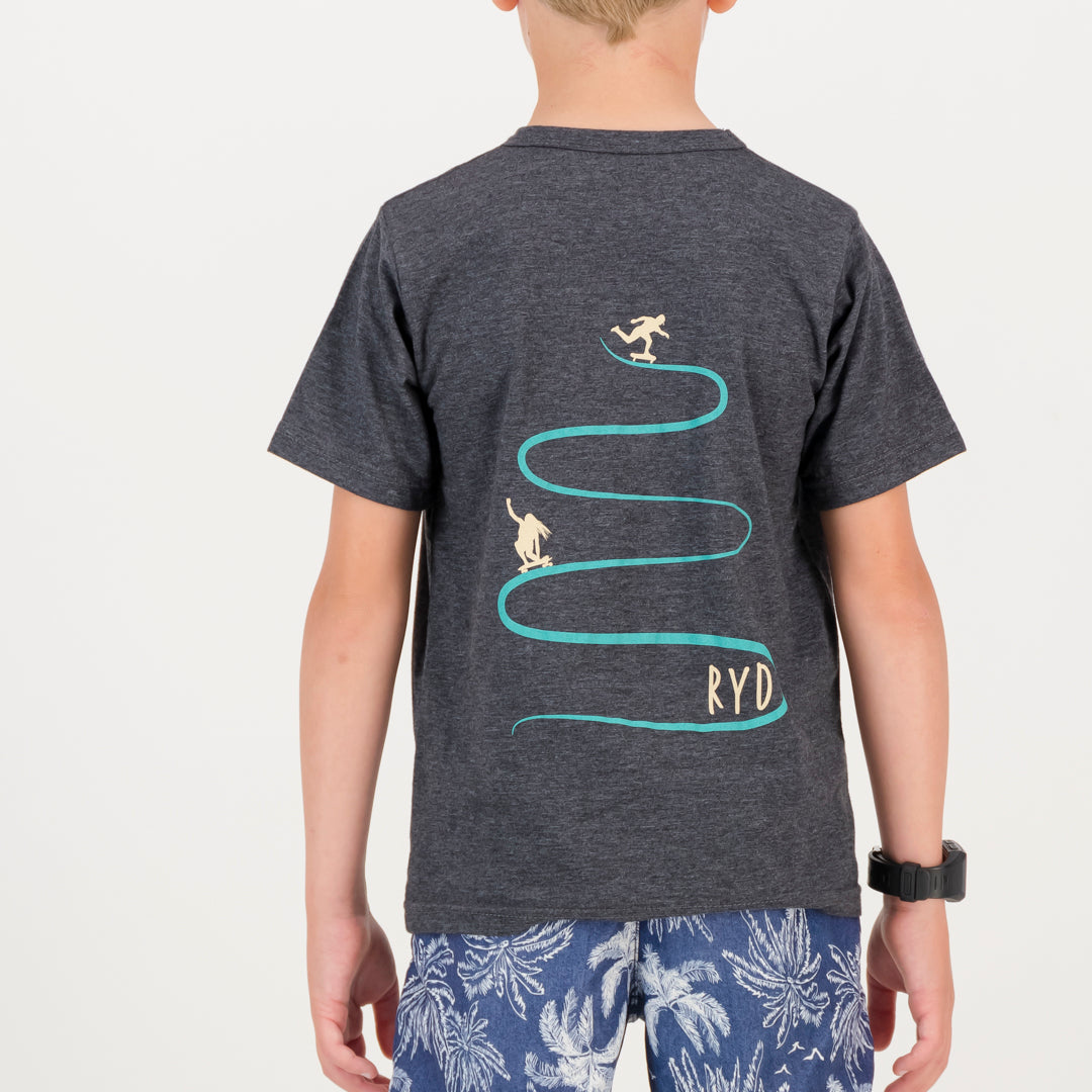 RYD T-Shirt - Kids - Hill Cruise - Charcoal Melange