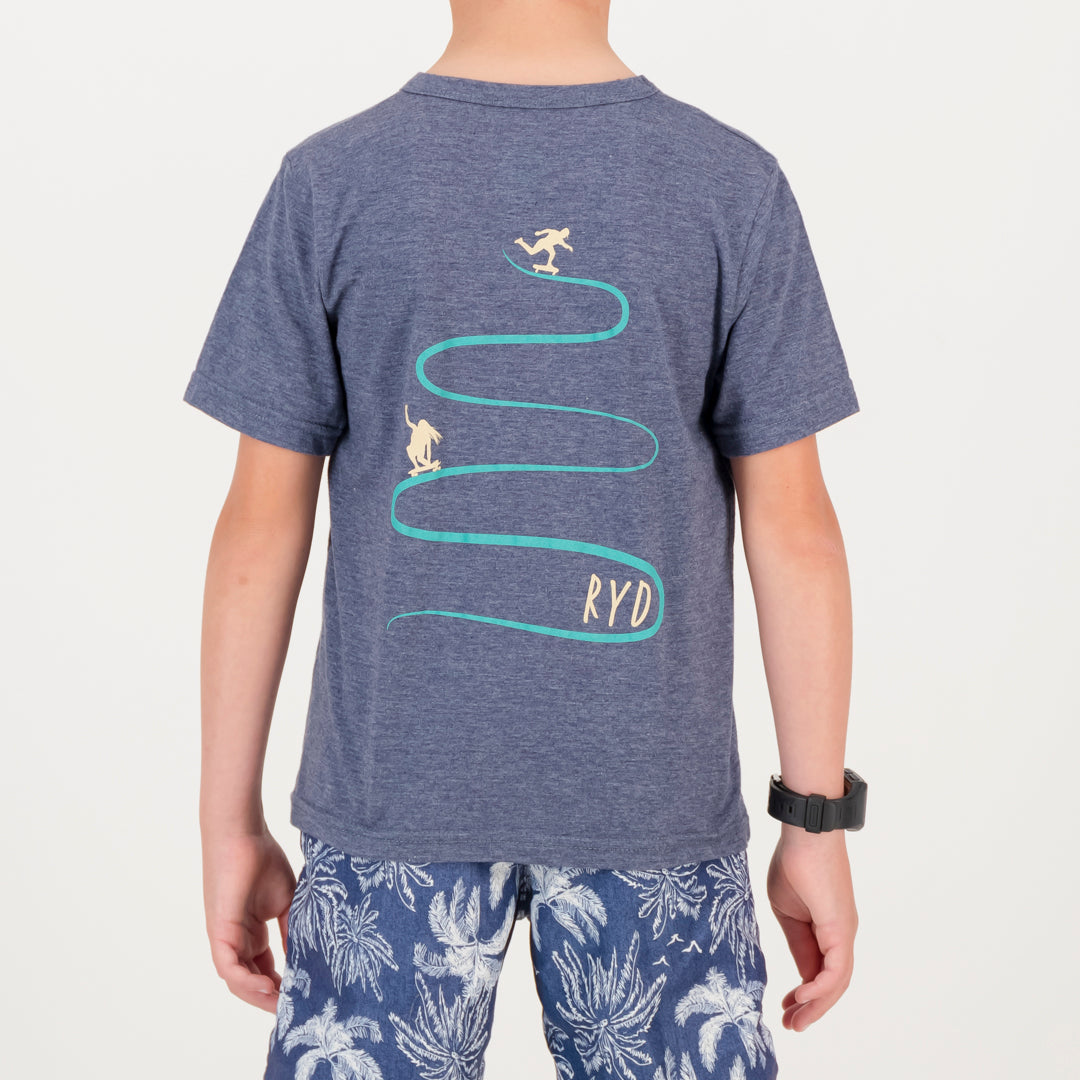 RYD T-Shirt - Kids - Hill Cruise - Navy Melange