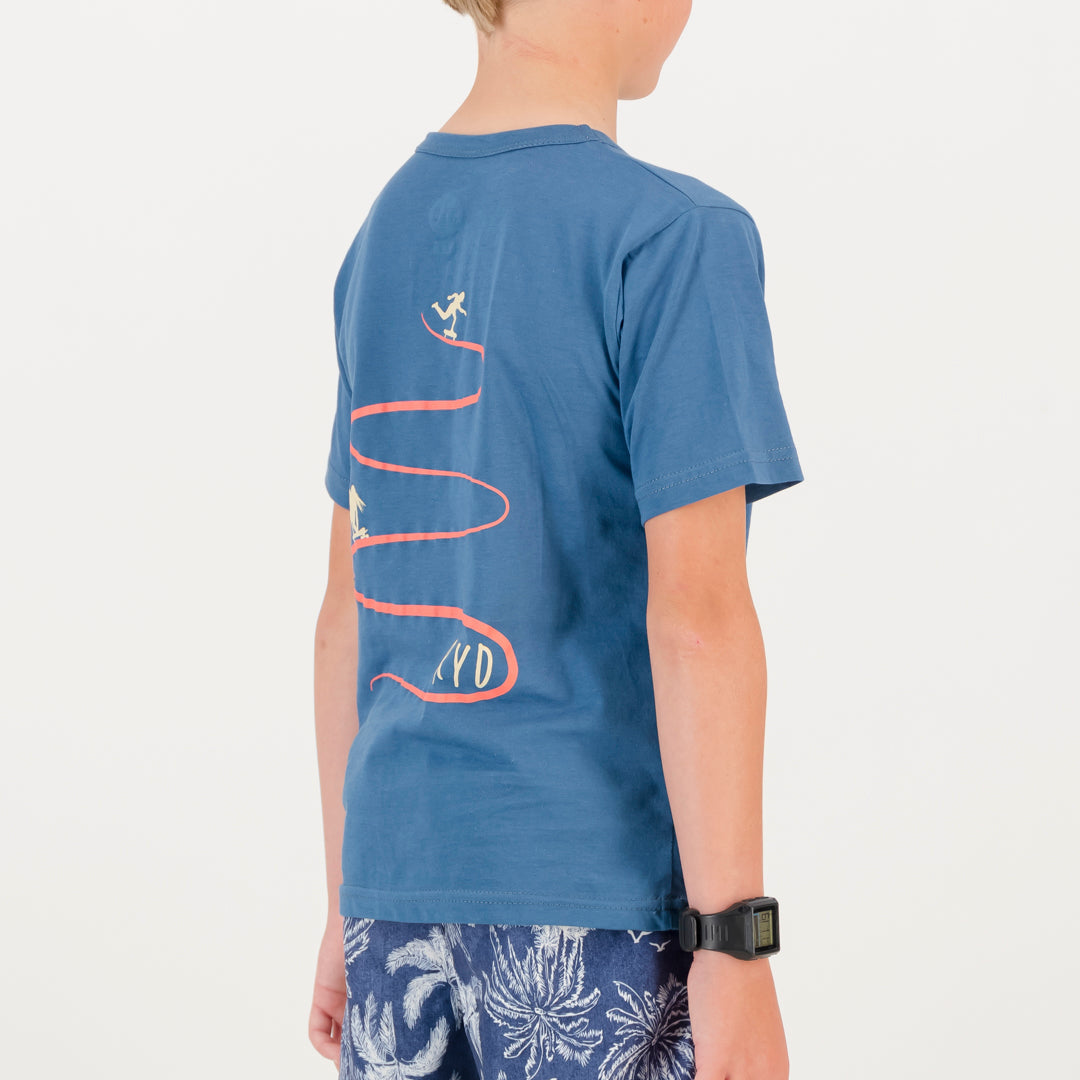 RYD T-Shirt - Kids - Hill Cruise - Ocean Blue