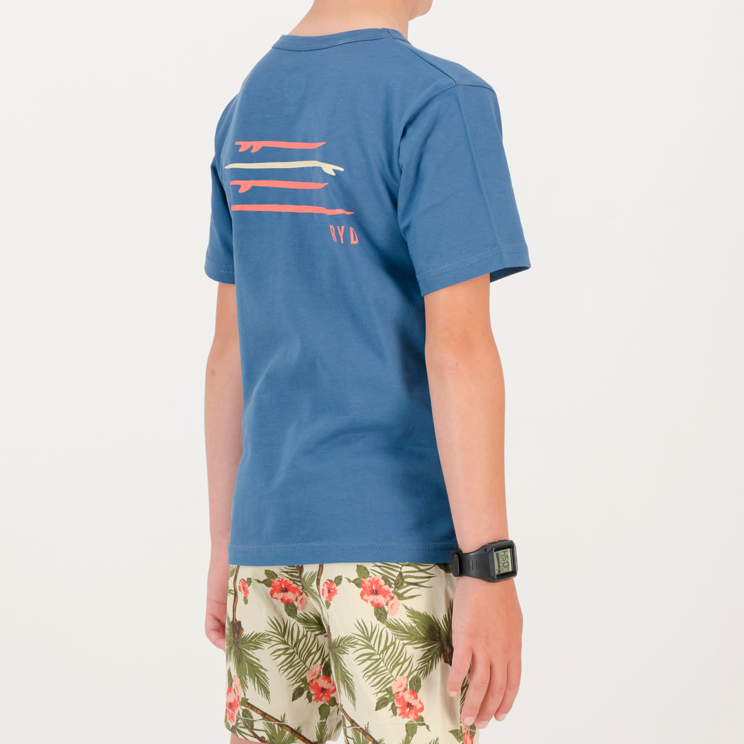 RYD T-Shirt - Kids - Quiver - Ocean Blue