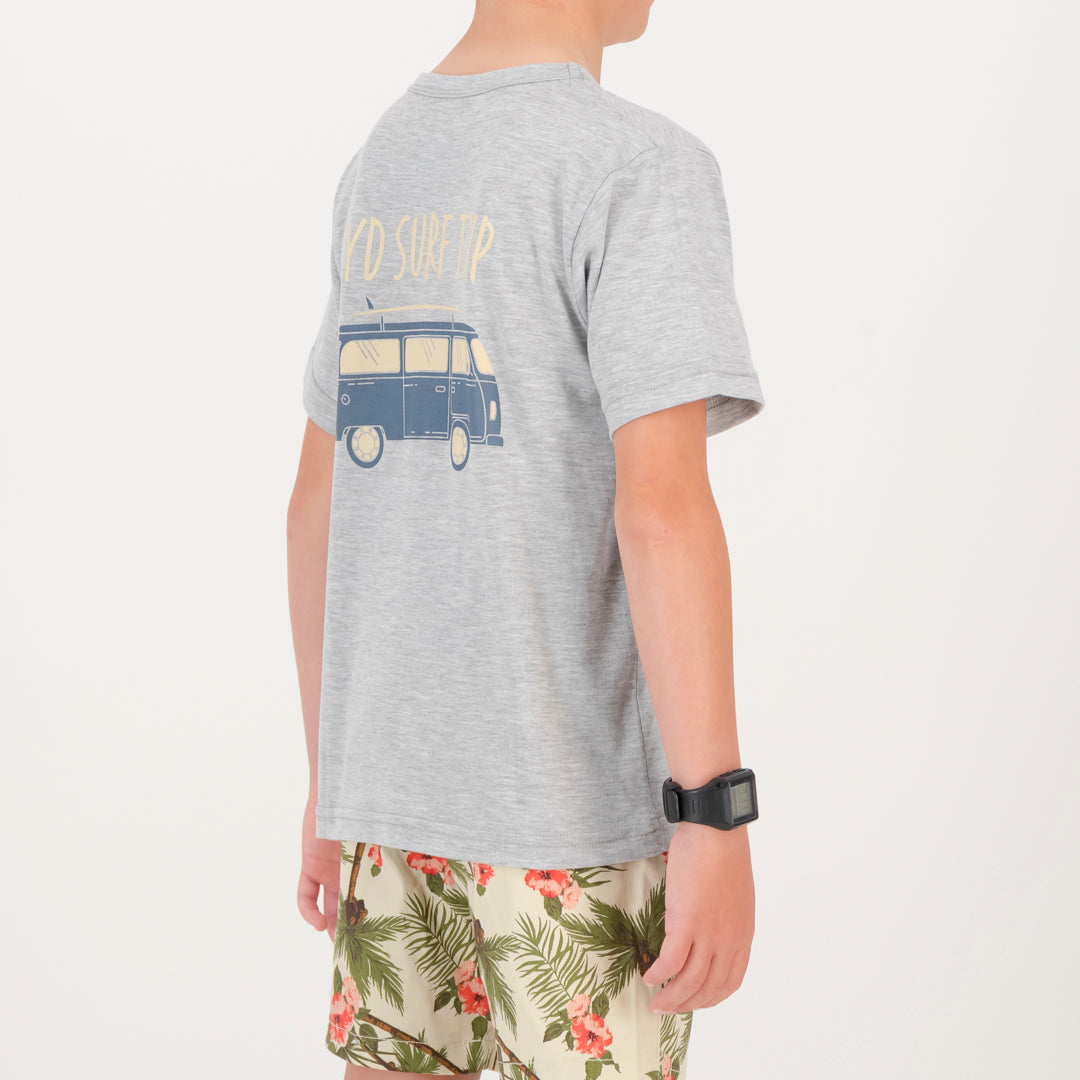 RYD T-Shirt - Kids - Surf Trip - Grey Melange