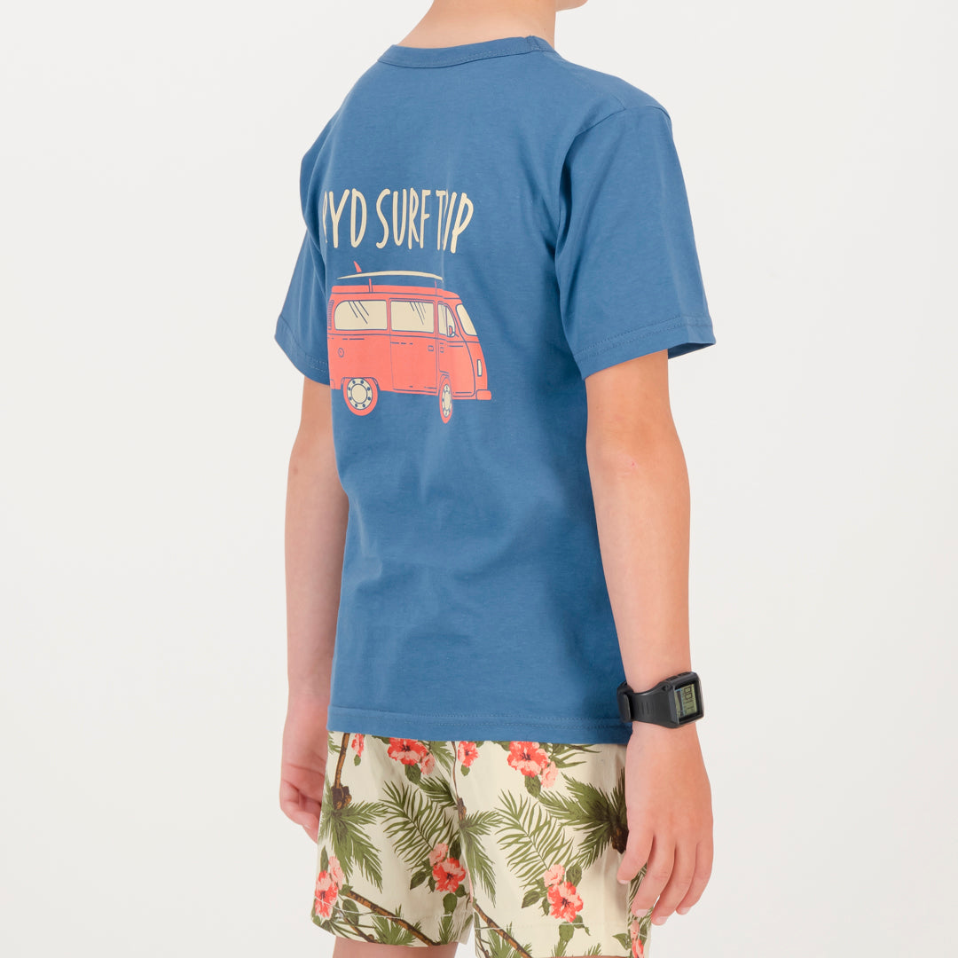 RYD T-Shirt - Kids - Surf Trip - Ocean Blue