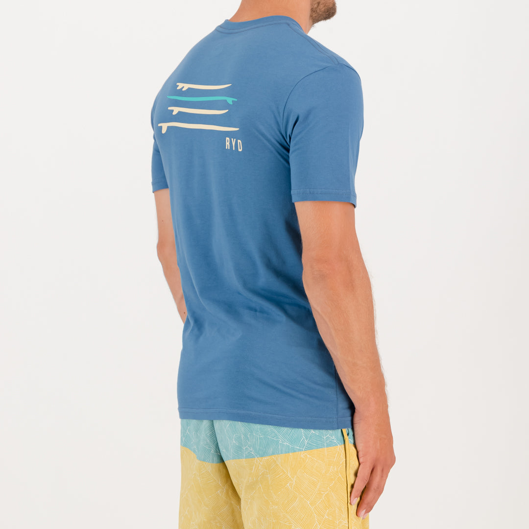 RYD T-Shirt - Mens - Quiver - Ocean Blue