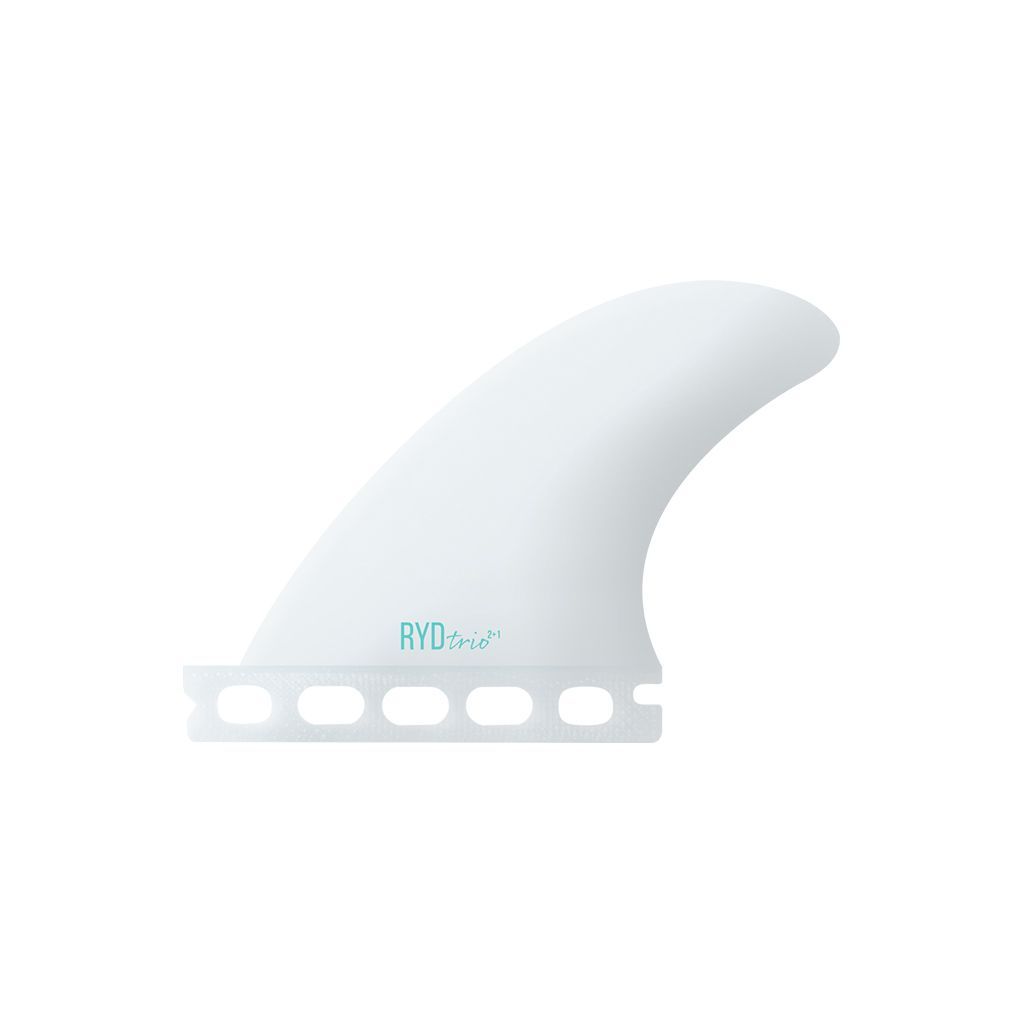 Trio Longboard Side fins-Glass White